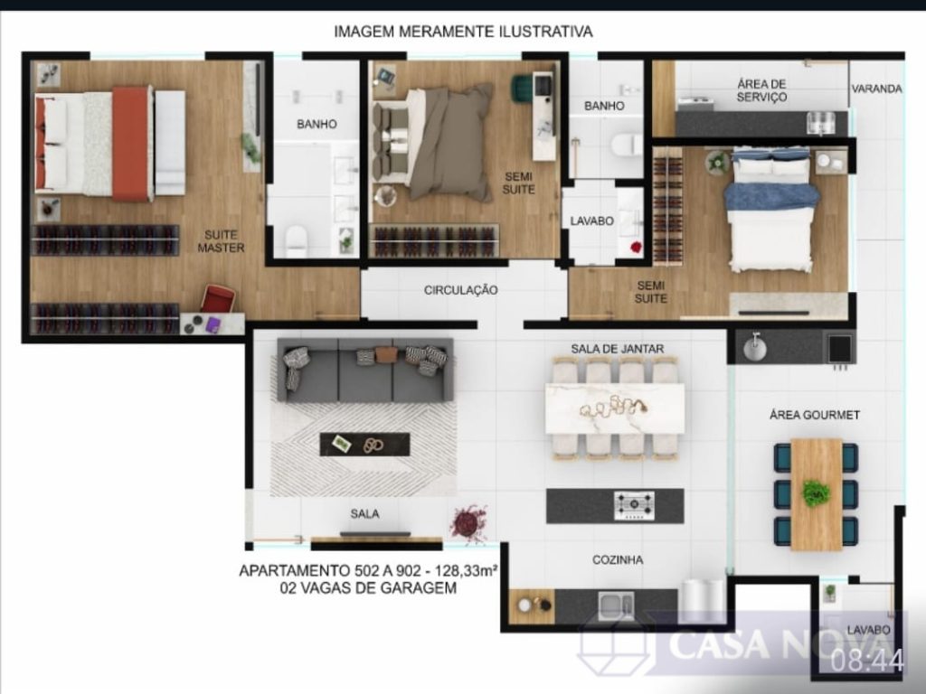 Apartamento à venda no Centro com 143.59 m², 3 quartos e 2 vagas — foto 4